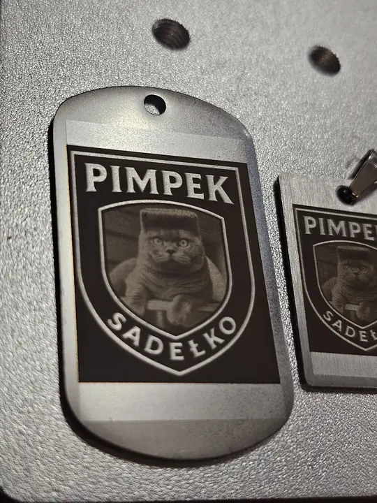 Przykład graweru laserowego na metalu, zdjęcie 3